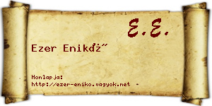 Ezer Enikő névjegykártya